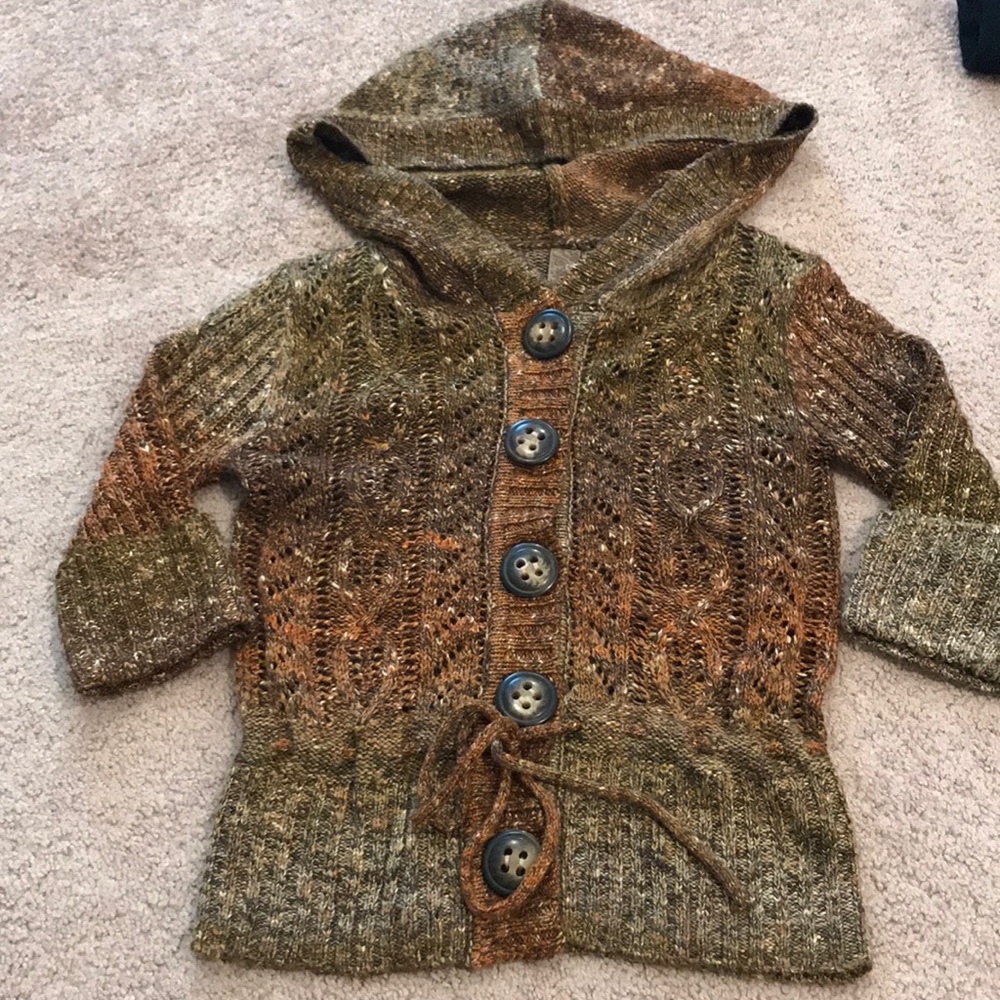 BKE hooded crop cardigan